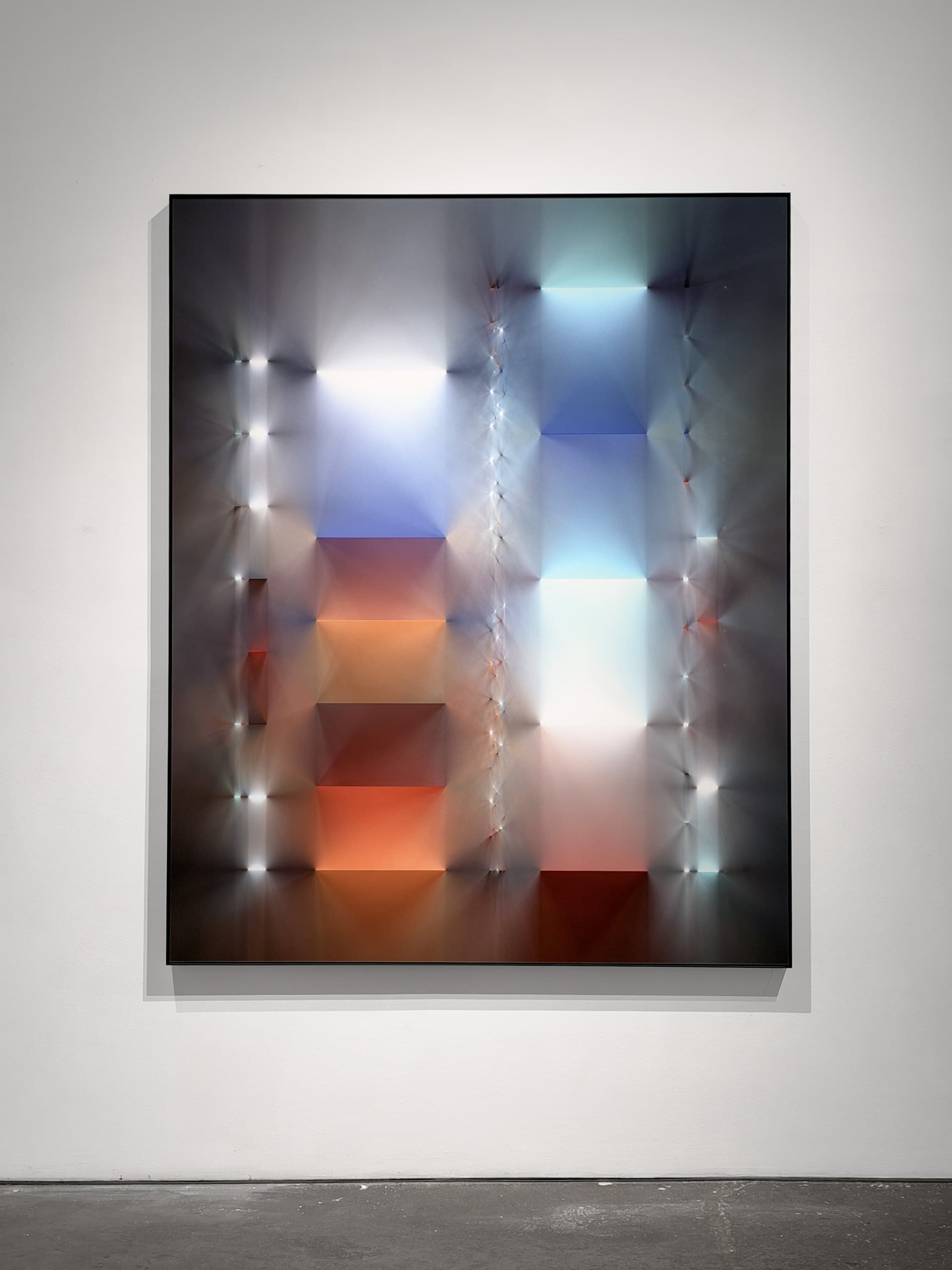 Lightfields #2 in its matte black float frame.